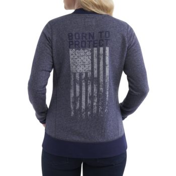 Back-USCCA Women's New Era French Terry Full-Zip Sweatshirt