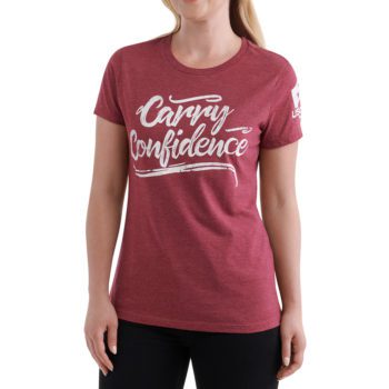 On figure-USCCA Women's Carry Confidence T-Shirt