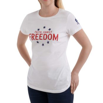 Faith, Freedom, Family shirt front
