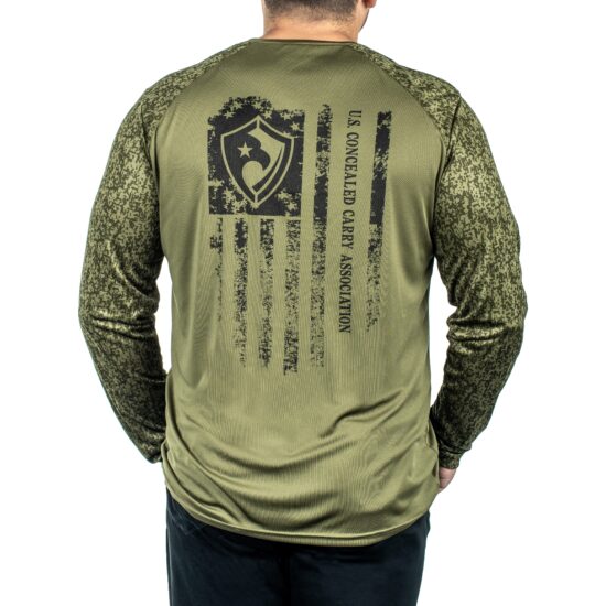 USCCA Men's Performance Long-Sleeve Flag T-Shirt