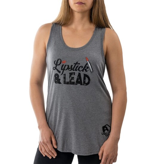 USCCA Women's Kiss Print Lipstick and Lead Tank Top