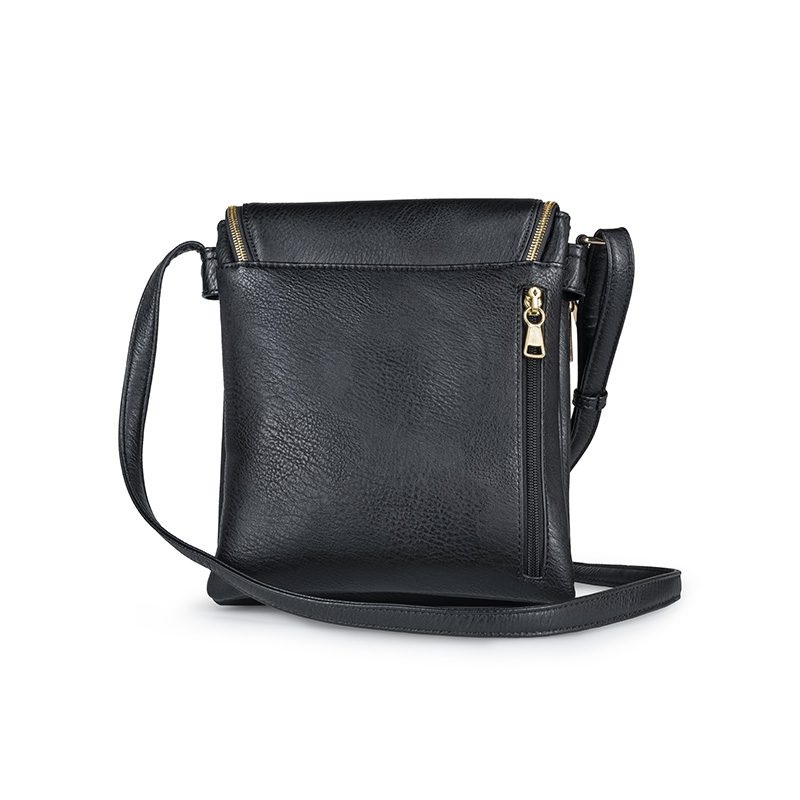 Buy BOSTANTEN Small Crossbody Purse for Women Triple Zip Cell Phone Leather  Handbag with Colored Shoulder Strap, Black, Small, Crossbody Bags for Women  at Amazon.in