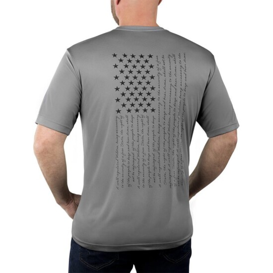 USCCA Men's 2A Script Flag Performance T-Shirt