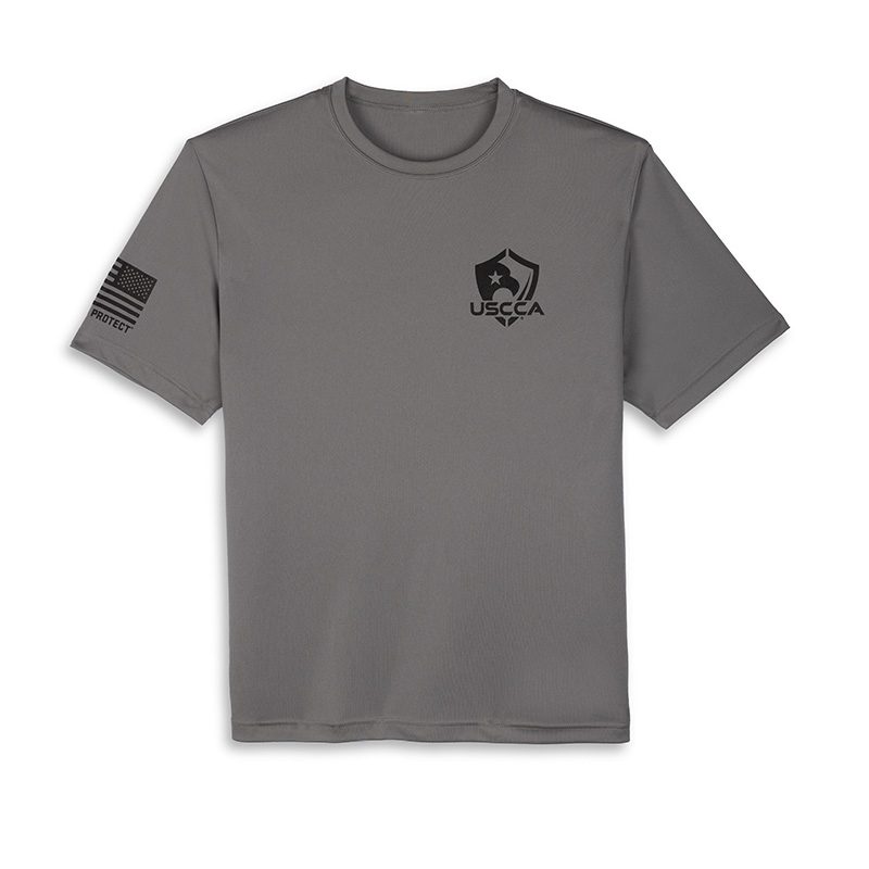 USCCA Men's 2A Script Flag Performance T-Shirt