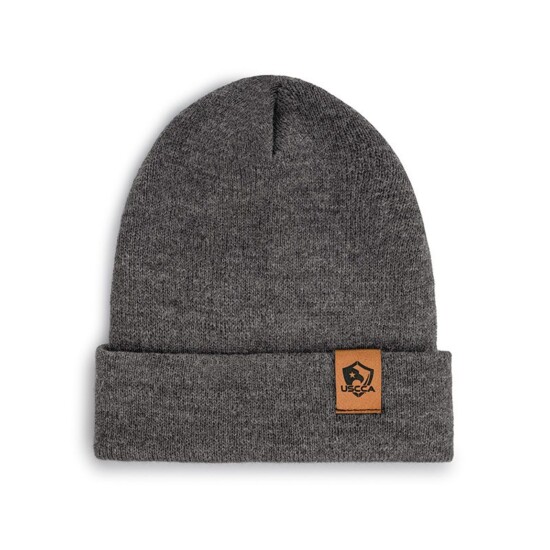 USCCA Cuffed Winter Cap with Leather Label