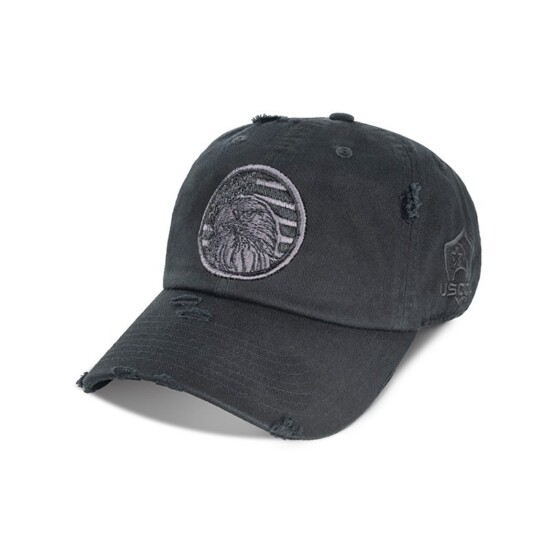 USCCA Eagle Flag Unstructured Distressed Hat