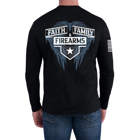 USCCA Men's Faith, Family & Firearms Star Long Sleeve T-Shirt
