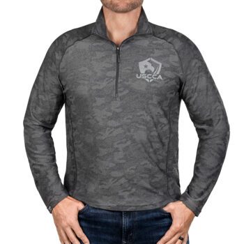 USCCA Men's Gray Man Camo 1/4 Zip