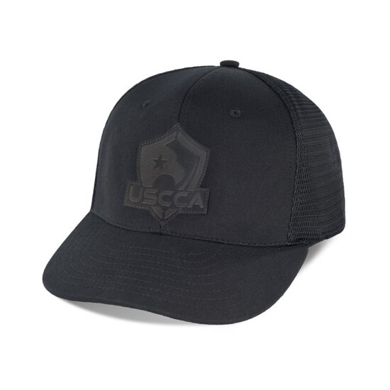 USCCA Black Leather Patch Hat