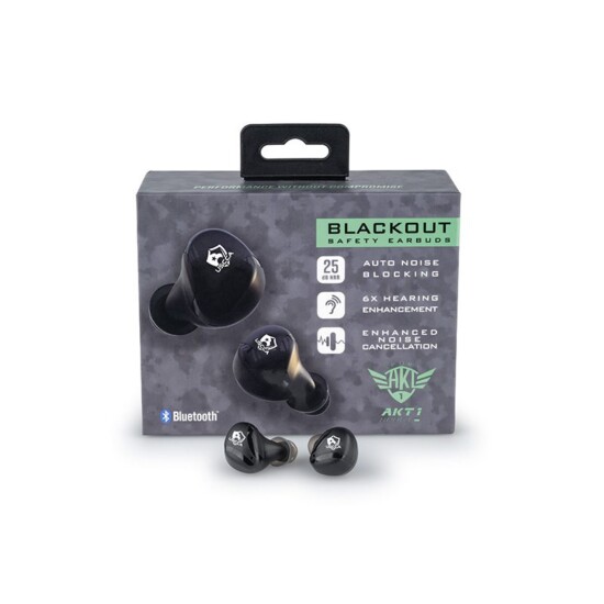 USCCA x AKT1 Blackout TWS Earbuds with Bluetooth and Enhanced Noise Cancellation