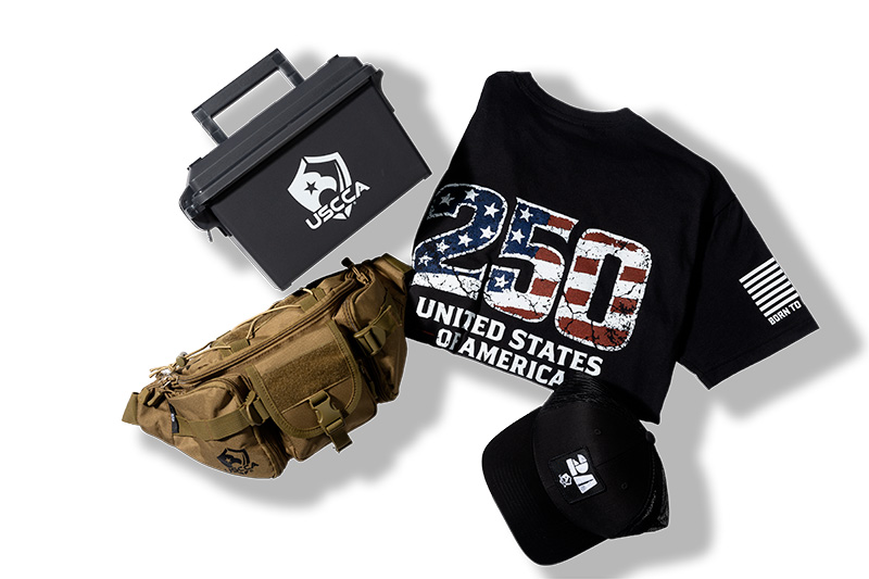 ammo can waist pack 2A Hat 250th t-shirt bundle